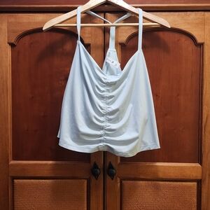 All in Motion Light Blue Ruched Camisole